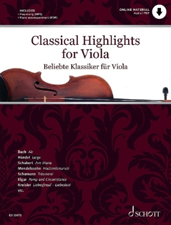 Classical Highlights Arranged For Viola And Piano