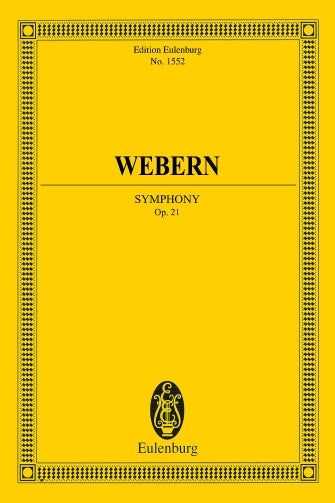 Webern Symphony Op. 21 Orchestra Study Score