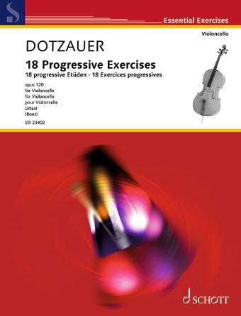 Dotzauer 18 Progressive Exercises Op. 120 Cello