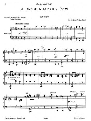 Delius A Dance Rhapsody (No. 2)