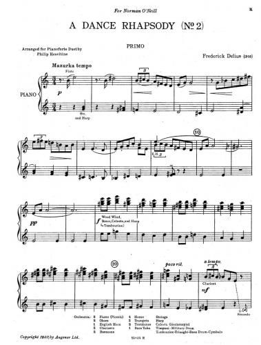 Delius A Dance Rhapsody (No. 2)
