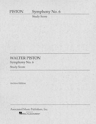 Piston: Symphony No. 6 (Study Score)