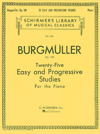 Burgmuller 25 Easy and Progressive Studies for the Piano, Op. 100 - Complete