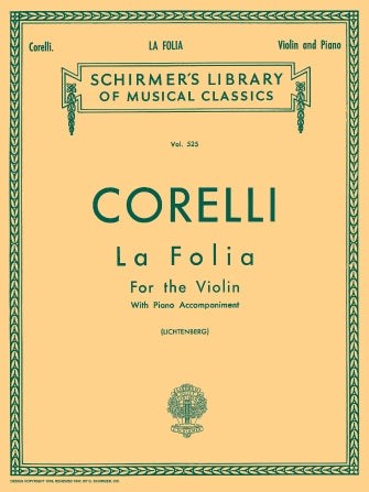 Corelli: La Folia Variations Violin and Piano