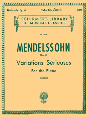 Mendelssohn Variations Sérieuses, Op. 54