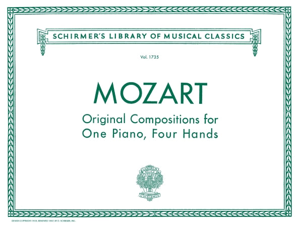 Mozart Original Compositions for Piano, 4 Hands