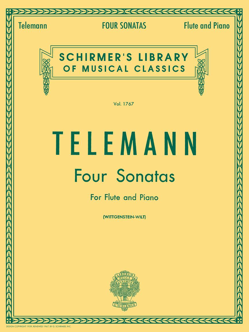 Telemann Four Sonatas Flute & Piano