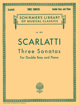 Scarlatti Three Sonatas Double Bass and Piano
