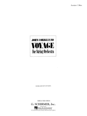 Corigliano Voyage - FUll SCORE