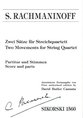 Rachmaninoff Two Movements for String Quartet