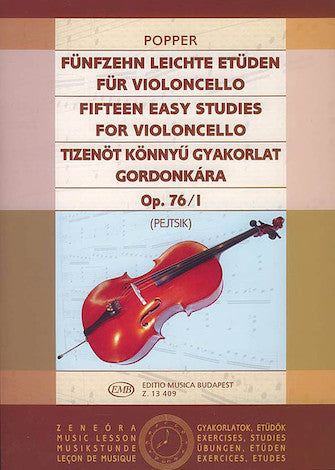 Popper Fifteen Easy Studies, Op. 76/I