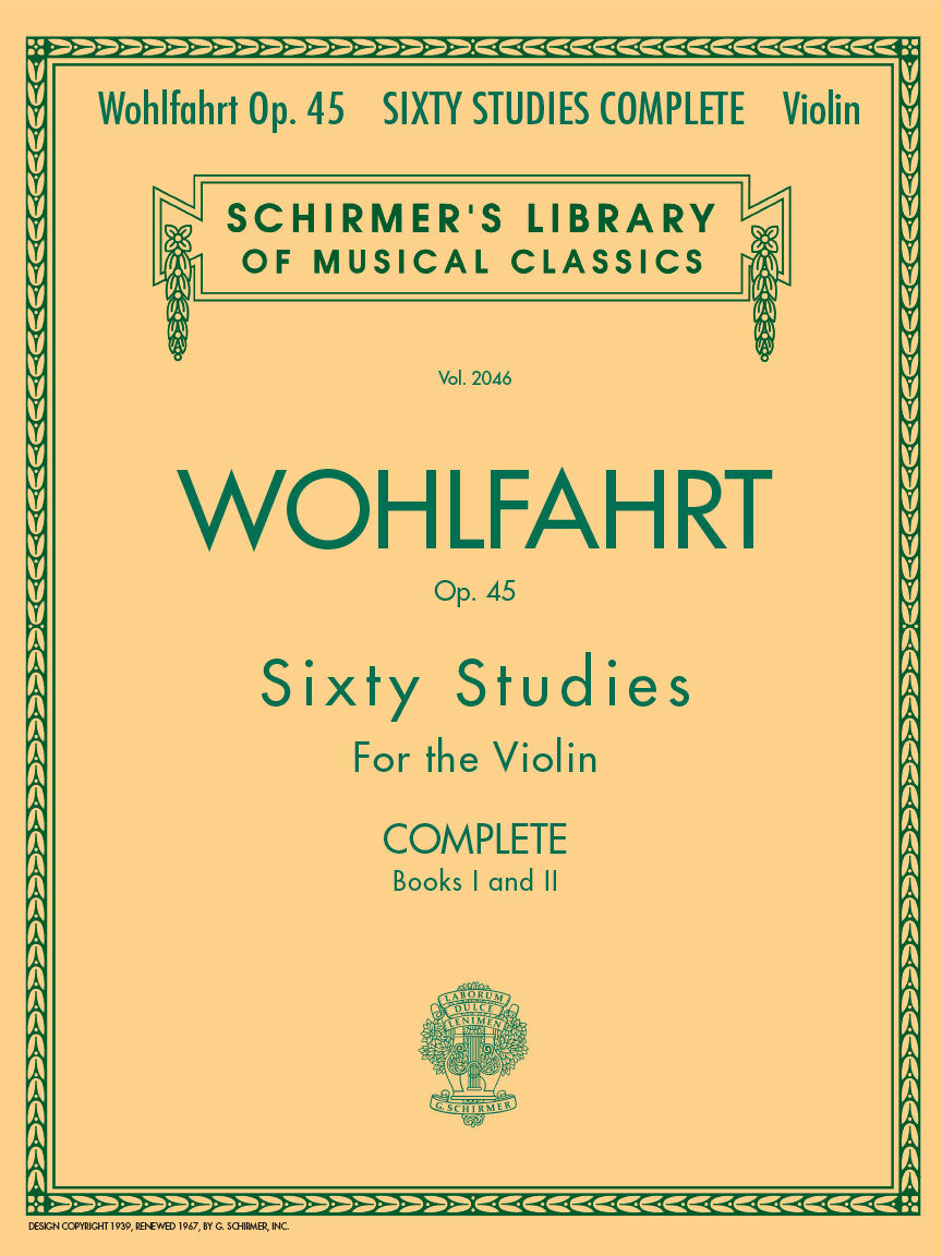 Wohlfahrt 60 Studies, Op. 45 Complete for the Violin