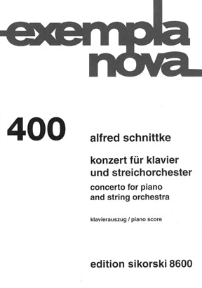 Schnittke Concerto For Piano And String Orchestra Piano Score