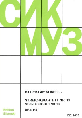 Weinberg: String Quartet No. 13O Op 118