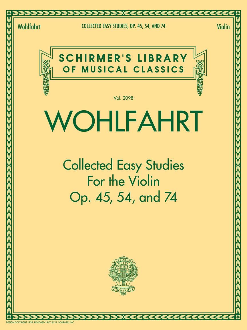 Wohlfahrt, Franz - Collected Easy Studies, Op. 45, Op. 54, And Op. 74