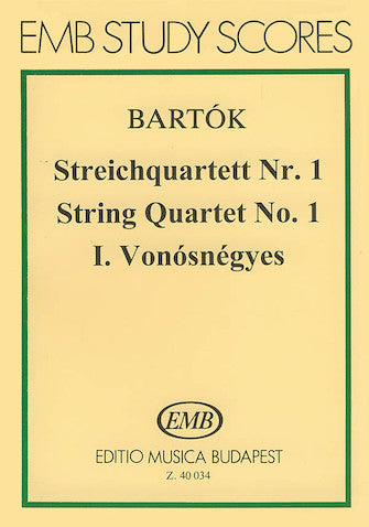 Bartók String Quartet No. 1, Op. 2 Study Score