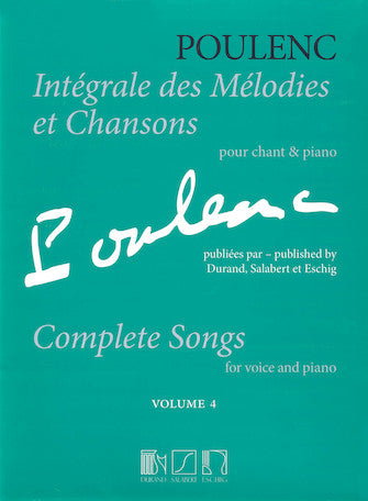 Poulenc Complete Songs Vol 4