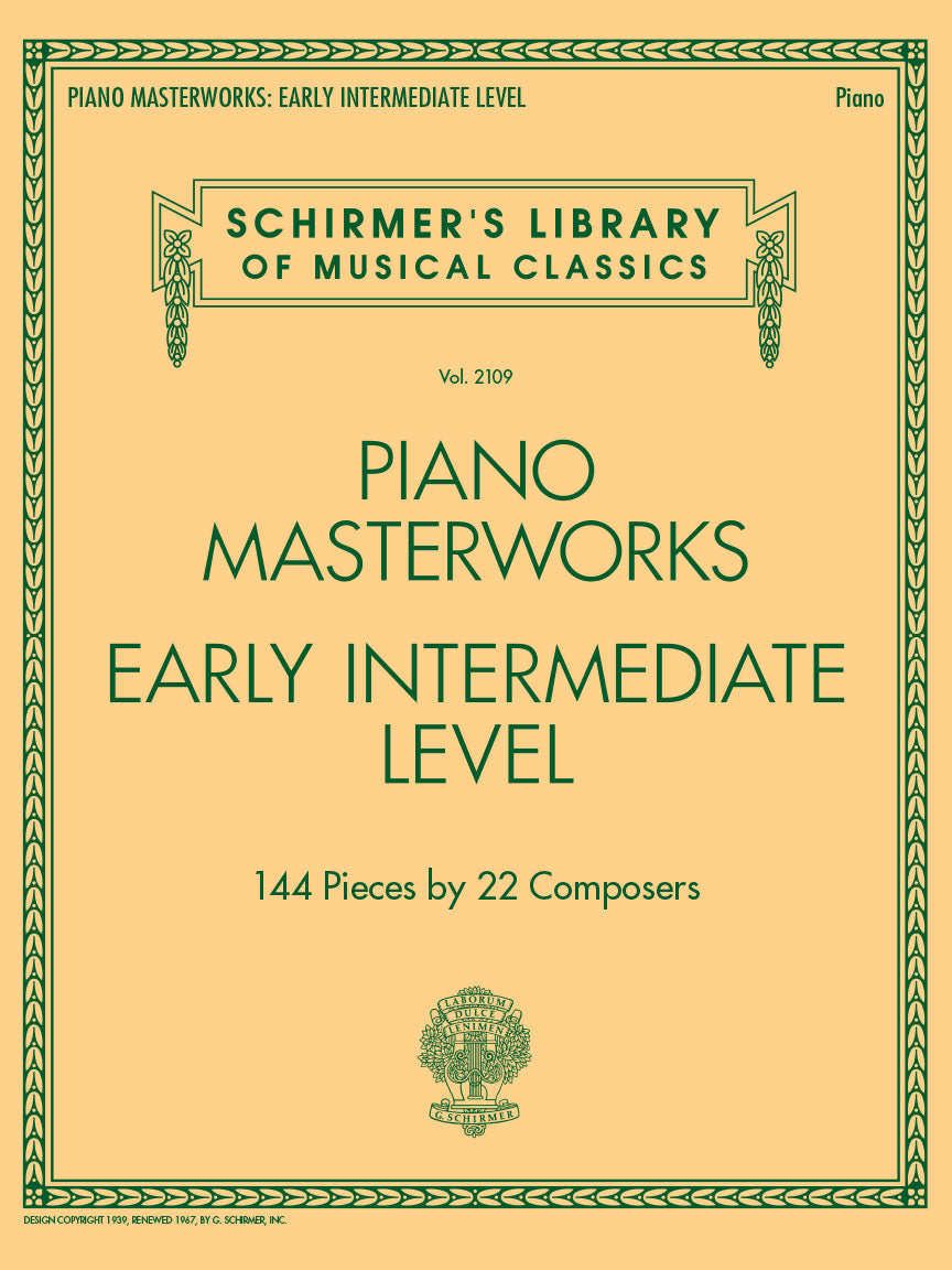 Piano Masterworks - Early Intermediate - Schirmer's Library of Musical Classics Vol. 2109