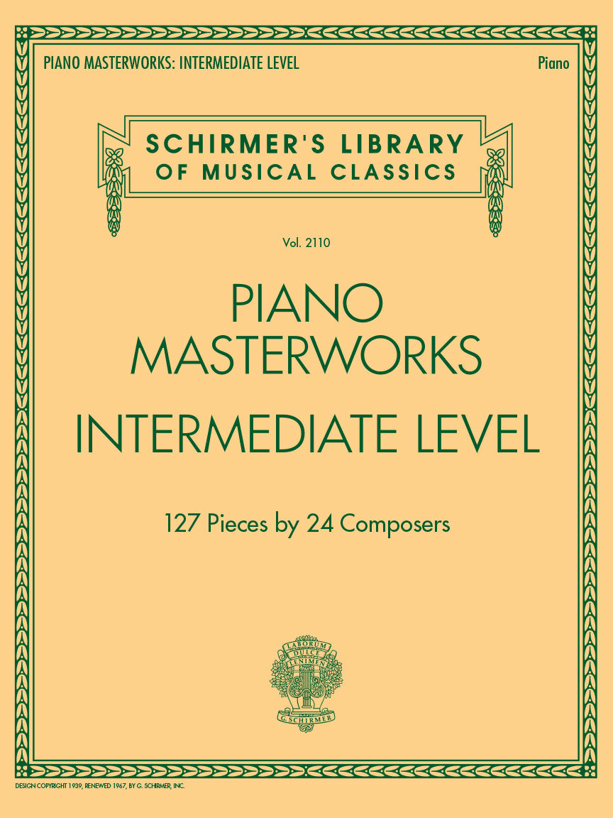 Piano Masterworks - Schirmer's Library of Musical Classics - Vol. 2110