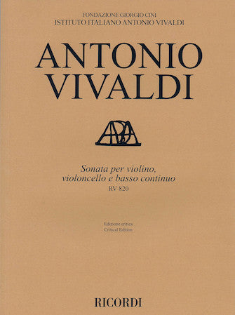 Vivaldi Sonata for Violin, Cello and Basso Continuo RV 820