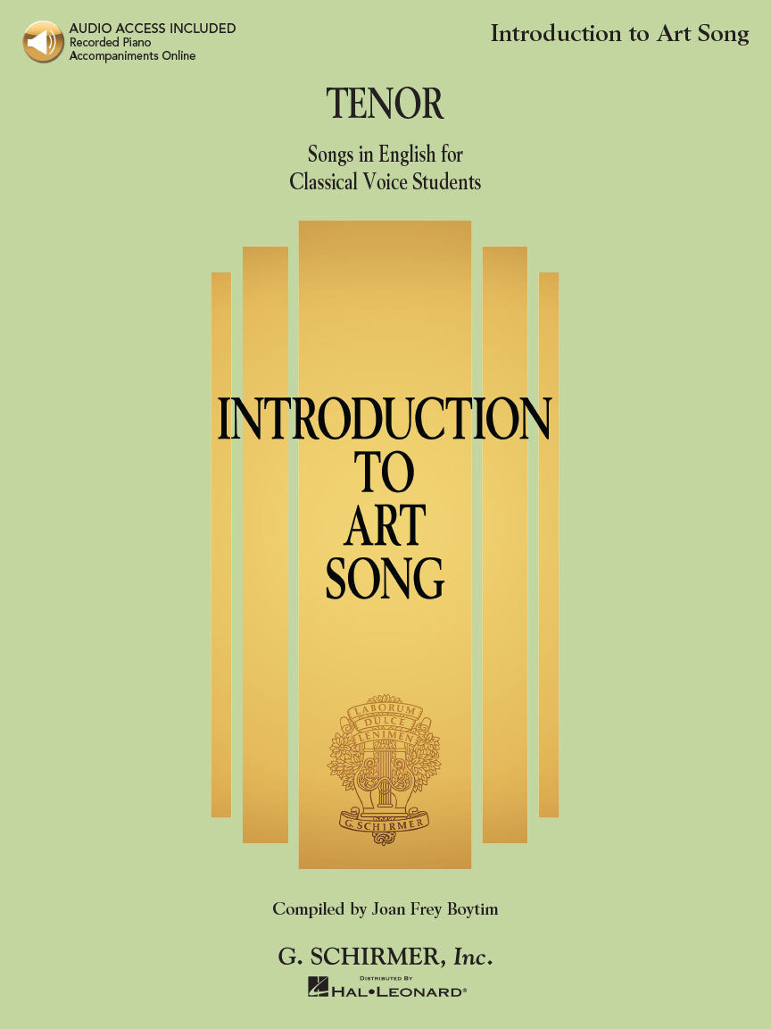 Introduction to Art Song for Tenor - with Recorded Piano Accompaniments