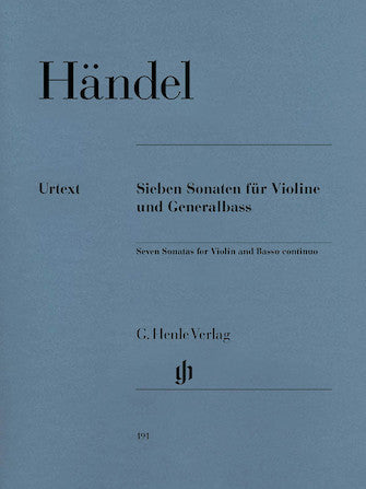 Handel 7 Sonatas for Violin and Basso Continuo