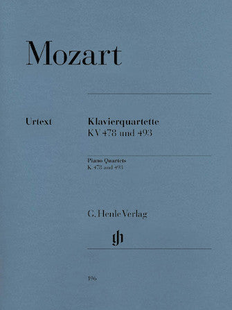 Mozart Piano Quartets K 478 and K 493