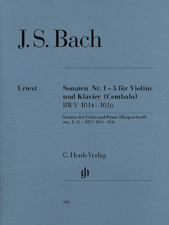 Bach: Sonatas for Violin and Piano (Harpsichord) Nos 1-3 BWV 1014-1016