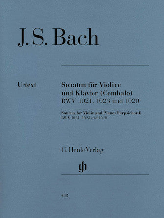 Bach 3 Sonatas for Violin and Piano (Harpsichord) BWV 1020, 1021, 1023