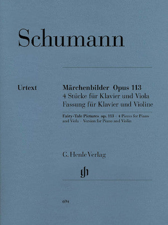 Schumann Fairy-Tale Pictures for Viola and Piano Op. 113 (Version for Violin)