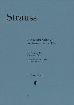 Strauss Four Songs Op 27 Medium Voice