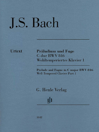 Bach Prelude and Fugue in C Major BWV 846 (from The Well-Tempered Clavier, Part 1) Edition Without Fingering