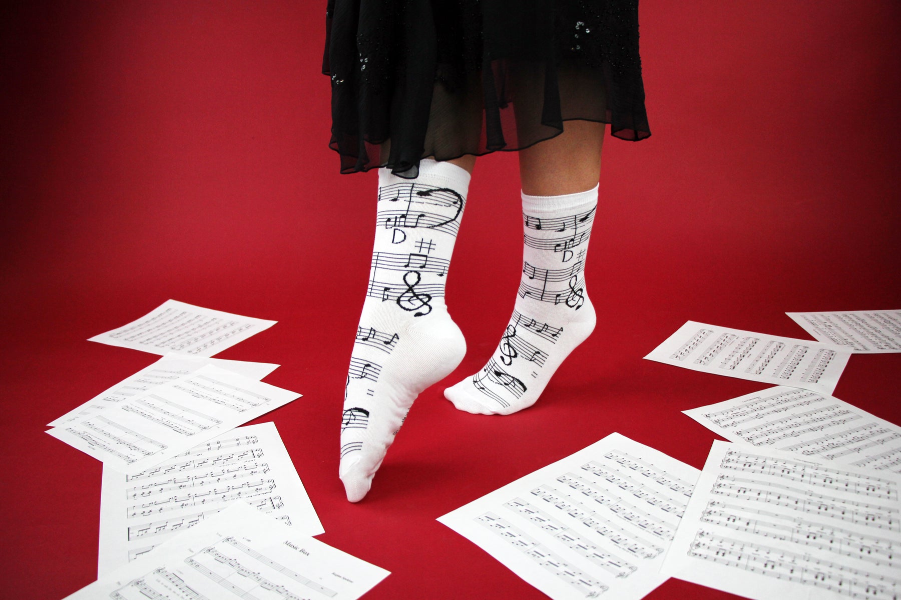 Socks: Music Note Women's