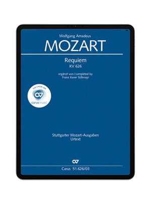 Requiem de Wolfgang Amadeus Mozart - Barenreiter - Requiem - full score -  Barenreiter