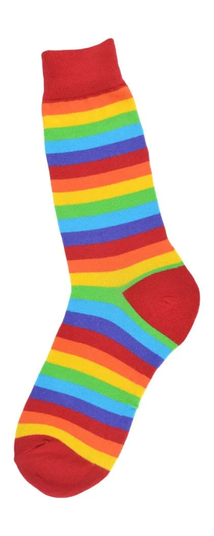 Pair of Men's Rainbow Stripe Crew Socks-undefined