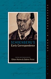 Clearance: Schoenberg's Early Correspondence (hardcover)