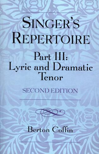 The Singer's Repertoire, Part III