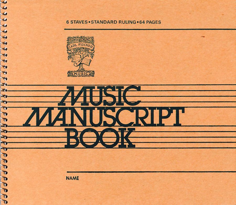 Music Manuscript Book 6 Staves - Standard Ruling - 64 pages