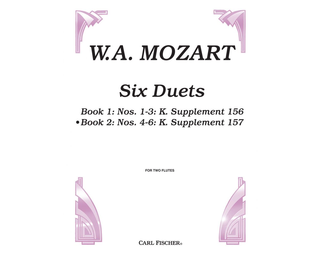 Mozart Six Duets Volume 2 Nos. 4-6. K Supplement 157