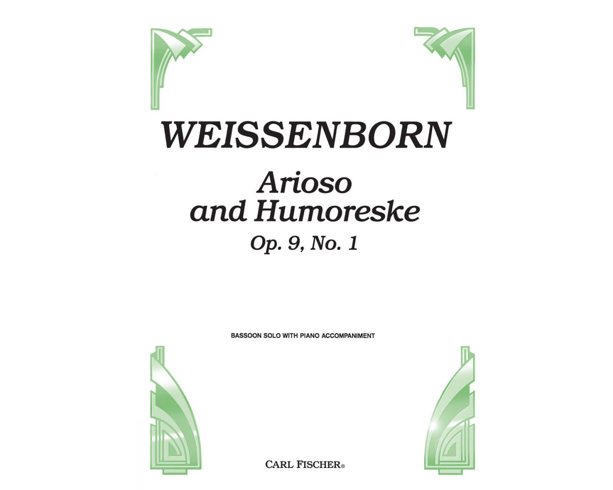 Clearance: Weissenborn Arioso and Humoreske op 9 No 1 for Bassoon & Piano