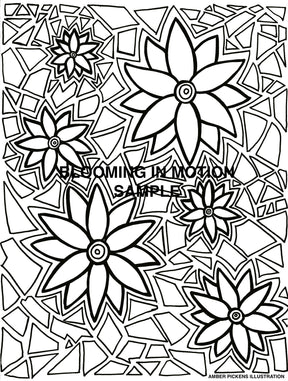 Blooming in Motion Coloring Book