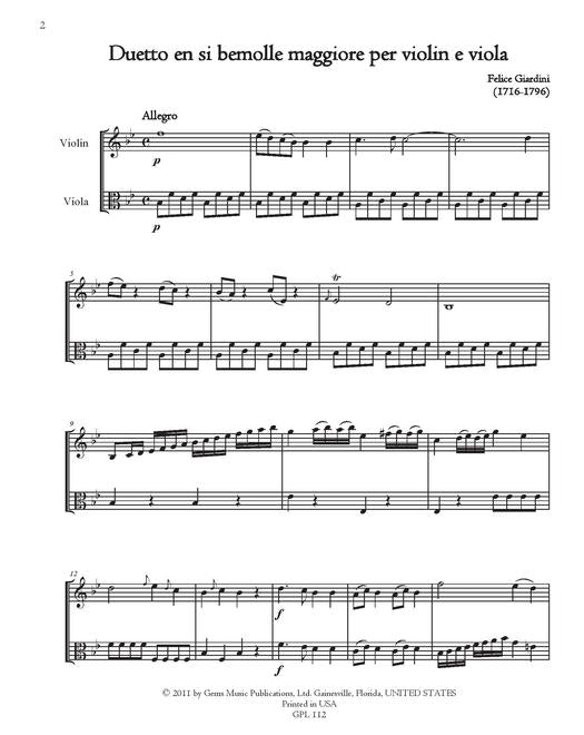 Giardini Duet in Bb Maj