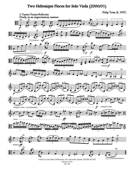 Tietze 2 Hebraique Pieces