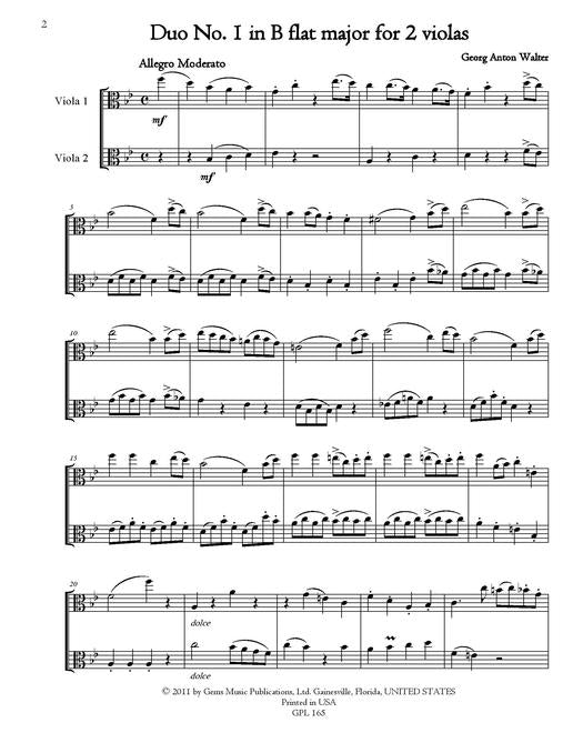 Walter Three Duos Op. 3