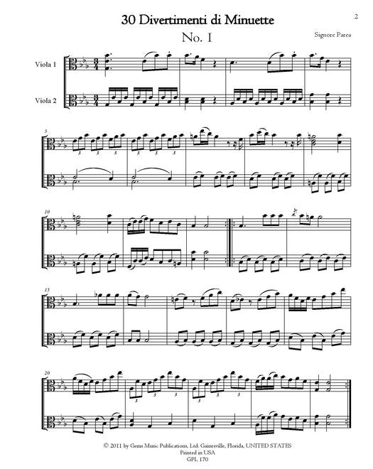 Parea 30 Tempi di Minuette