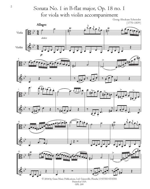 Schneider 3 Sonatas Op. 18 and 3 Duos Op. 30