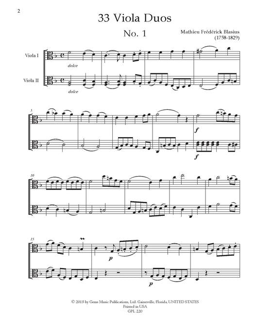 Blasius 33 Duos for 2 Violas