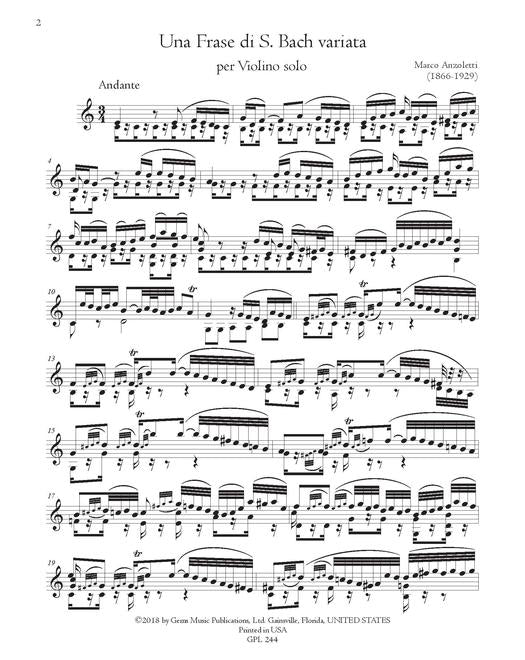 Anzoletti Una Frase di S. Bach variata