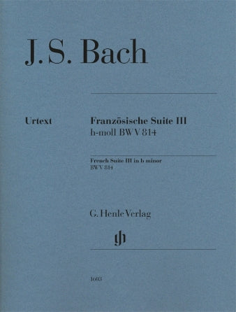 Bach French Suite No 3 in B minor BWV 814 with fingerings