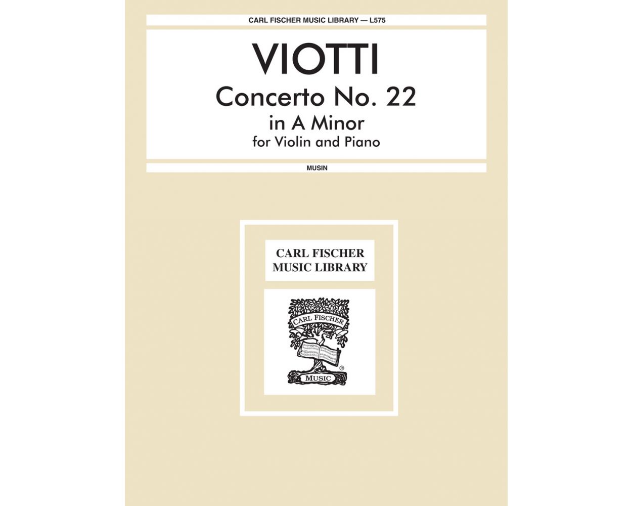 Viotti Concerto No. 22 In A Minor for Violin & Piano